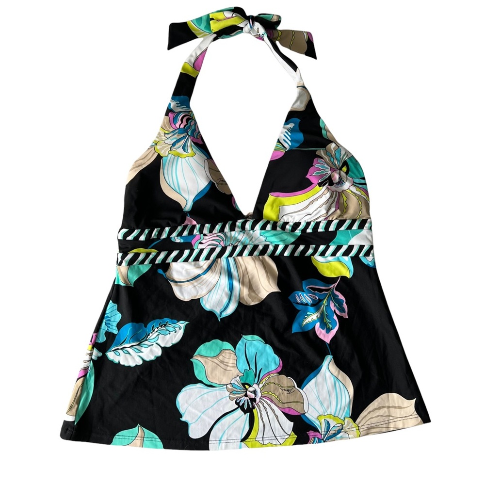 Trina Turk Sintra Flora Halterkini Tankini Swim Top | 6 - Picture 4 of 7
